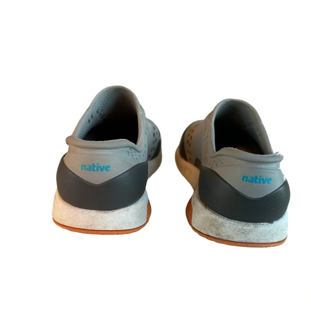 🌺Native Shoes Gray and Orange Water Shoes with Perforated Design
